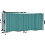  Zidno vrtno spremište zeleno 118 x 382 x 178 cm pocinčani čelik | shoptok.hr
