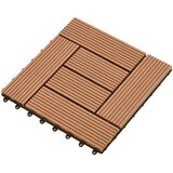  Pločice za decking 11 pcs Smeđa 30 x 30 cm Drvoplastična smjesa | Eponuda.com