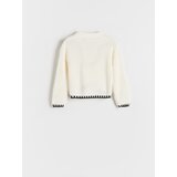 Reserved - Vesta s ukrasnim pletivom - krem | shoptok.hr