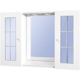 x omarica z ogledalom perla (90 x 58 15 cm, bela, sijaj, led) Cene