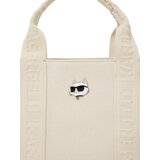Karl Lagerfeld Nakupovalna torba ' IKON CHOUPETTE PIN SQUARE ' bela | Shoptok.si