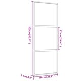  Klizna vrata zlatna 76x205 cm prozirno staklo ESG i aluminij | shoptok.hr