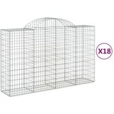  Lučne gabionske košare 18kom 200x50x120/140cm pocinčano željezo | shoptok.hr