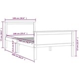 Posteljni okvir medeno rjav iz trdne borovine 100x200 cm, (20643990) | Shoptok.si