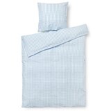 JUNA Bijelo-svijetloplava produžena krep posteljina za krevet za jednu osobu 140x220 cm Bæk&Bølge - | shoptok.hr