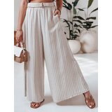 DStreet Spodnie damskie wide leg z paskiem SUMMERLINE beżowe | shoptok.hr
