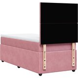 Box spring krevet s madracem ružičasti 100x200 cm baršunasti | shoptok.hr