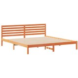  Krevetna konstrukcija s uzglavljem Vosak smeđa 180 x 220 cm | shoptok.hr