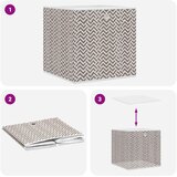 Sklopive kutije za pohranu 4 kom smeđe 32x32x32 cm od tkanine | shoptok.hr