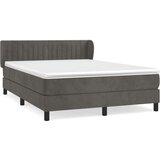  Krevet s oprugama i madracem tamnosivi 140x190 cm baršunasti | shoptok.hr