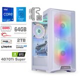 MEGA Računalnik TWR S10 i9-14900KF/RTX4070Ti Super/64GB-DDR5/2TB-4.0/1000W/Brez OS/bela RGB, (21218394) | Shoptok.si