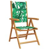  7-dijelni vrtni blagovaonski set uzorkom lišća tkanine i drva | shoptok.hr