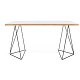 TemaHome bijeli radni stol s crnim nogama Flow, 140 x 75 cm Cijene