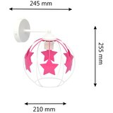  Dečija zidna lampa STARS 1xE27/15W/230V ružičasta/bela | Eponuda.com