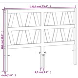 vidaXL Vzglavje voščeno rjava 135 cm trdna borovina | Shoptok.si