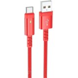 HOCO Technology (HongKong) Co.,Limited USB kabal BOROFONE BU38 Leader intelligent power-off charging data cable Type-C red 1,2m, 3A | Eponuda.ba