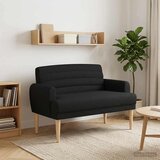  Ljubavni kauč s gumbima Crna 116 x 67 x 80 cm Tkanina | Eponuda.com