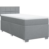Box spring krevet s madracem svjetlosivi 90x190 cm od tkanine | shoptok.hr