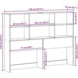 vidaXL Uzglavlje sa spremištem voštano smeđe 140cm od masivne borovine | shoptok.hr