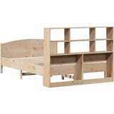 vidaXL Krevet s regalom za knjige bez madraca 120x200 cm od borovine | shoptok.hr