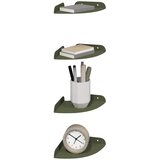  Lebdeća polica s policom 4 pcs Maslinasto zelena 15 x 15 x 2 cm | shoptok.hr
