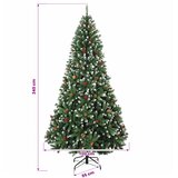 Umjetno božićno drvce s nogom 240 cm PVC Zelena i bijela | shoptok.hr