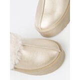 Shelvt Golden boots a'la snow boots with white fur | Shoptok.si