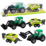  Set traktora s utovarivačem i poljoprivrednom balirkom zelene boje | shoptok.hr