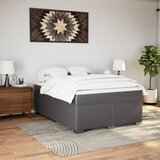  s oprugama i madracem sivi 160x200 cm od umjetne kože | shoptok.hr