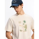Reserved Regular majica kratkih rukava s printom - boja kože | shoptok.hr