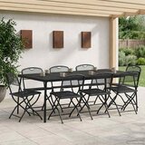  Set vanjskog namještaja 9 pcs Antracit Željezo i čelik | shoptok.hr