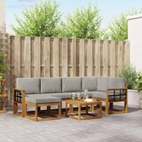  Set vanjskih sofa 7 kom. Prirodna i svijetlo siva | shoptok.hr