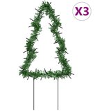 vidaXL Ukrasna božićna svjetla sa šiljcima 3 kom drvce 50 LED 30 cm | shoptok.hr