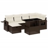 Maison Chic Seti vrtnega pohištva - Vrtna garnitura - Vrtni pohištvo set 7-delna z blazinami rjav poli ratan, (21802615) | Shoptok.si