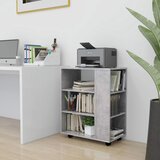 Furnova Omarica na kolesih betonsko siva 60x35x75 cm inženirski les, (21956237) | Shoptok.si
