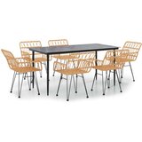  7-dijelni vrtni blagovaonski set od poliratana | shoptok.hr