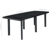  Vrtni stol antracit boje 216 x 90 x 72 cm plastični | Eponuda.com