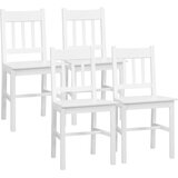  Set od 4 blagovaonske stolice kuhinjske stolice puno drvo 41 cm x 46 5 cm x 85 5 cm bijela Cijene