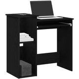 vidaXL Radni stol s policama crni 84x40x78 cm konstruirano drvo | shoptok.hr