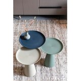 White Label Kovinska okrogla stranska mizica ø 34,5 cm Ringar – | Shoptok.si