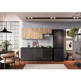 Stolkar KUHINJSKI BLOK ANIKA 200 CM - GRAFIT SIVA/ARTISAN HRAST | shoptok.hr