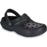 Crocs Cokli Classic Fuzz Lined Glitter Clog Črna Cene