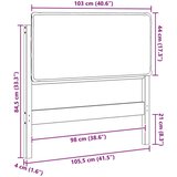  Tapecirano vzglavje Naravna in črna 100 cm Masivno borovo les, (5000109142) | Shoptok.si