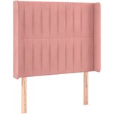  LED uzglavlje ružičasto 83x16x118/128 cm baršunasto | shoptok.hr