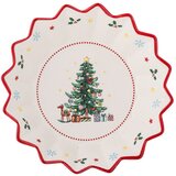 Bloomingville Crveni/krem keramički tanjur s božićnim motivom za serviranje ø 20 cm Naive – | shoptok.hr