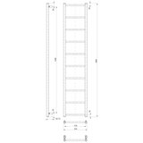 Sapho kupatilski radijator dina 168x35 cm mat crne boje | Eponuda.com