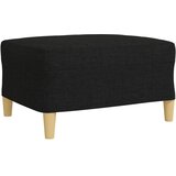  4-dijelni set sofa s tabureom i jastucima crni tkanina | Eponuda.ba
