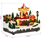  Božićno selo s vrtuljkom SALO 25,5 x 16 x 21,5 cm Smola Šareni | shoptok.hr