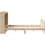 vidaXL Krevet s regalom za knjige bez madraca 135x190 cm od borovine | shoptok.hr