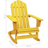  Vrtna stolica za ljuljanje Adirondack od masivne jelovine žuta | shoptok.hr